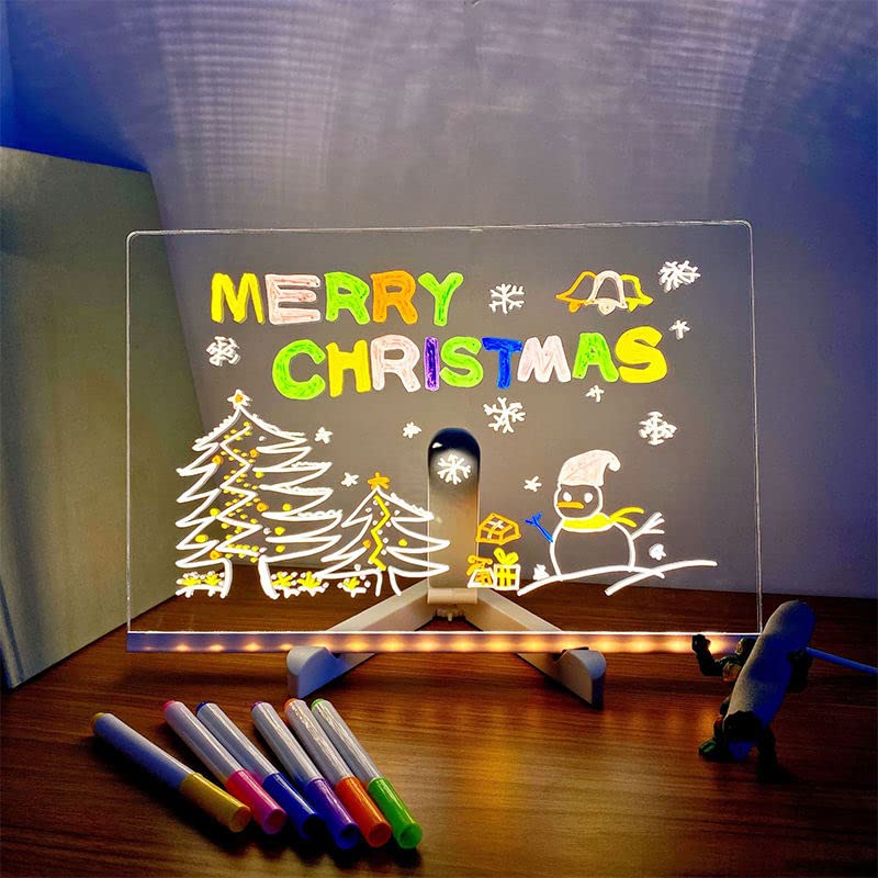 3D Acrylic Writing Pad With Pen Message Board Rewritable Table Lamp